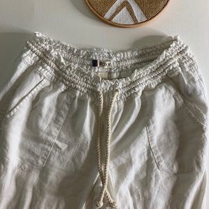 Roxy White Linen Lounge pants